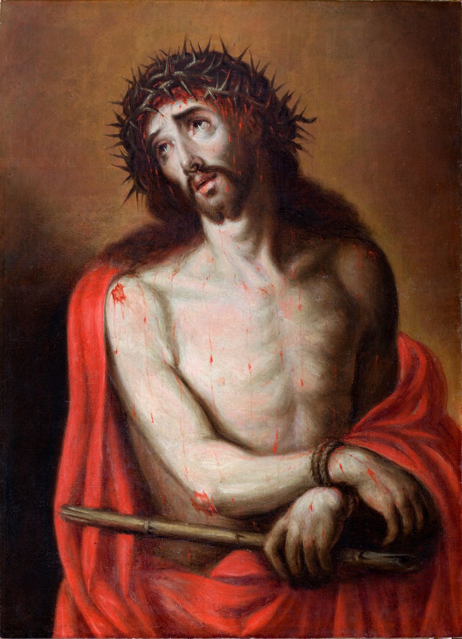 Seurakunnan museo. Maalaus. Ecce homo. Madridin koulu. Öljy kankaalle. 17. vuosisata. tekijältä Spanish School