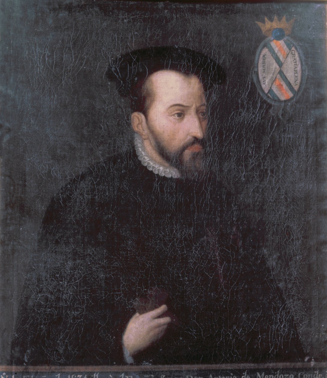 Antonio de Mendozan muotokuva, n. 1534 (öljy kankaalle) tekijältä Spanish School