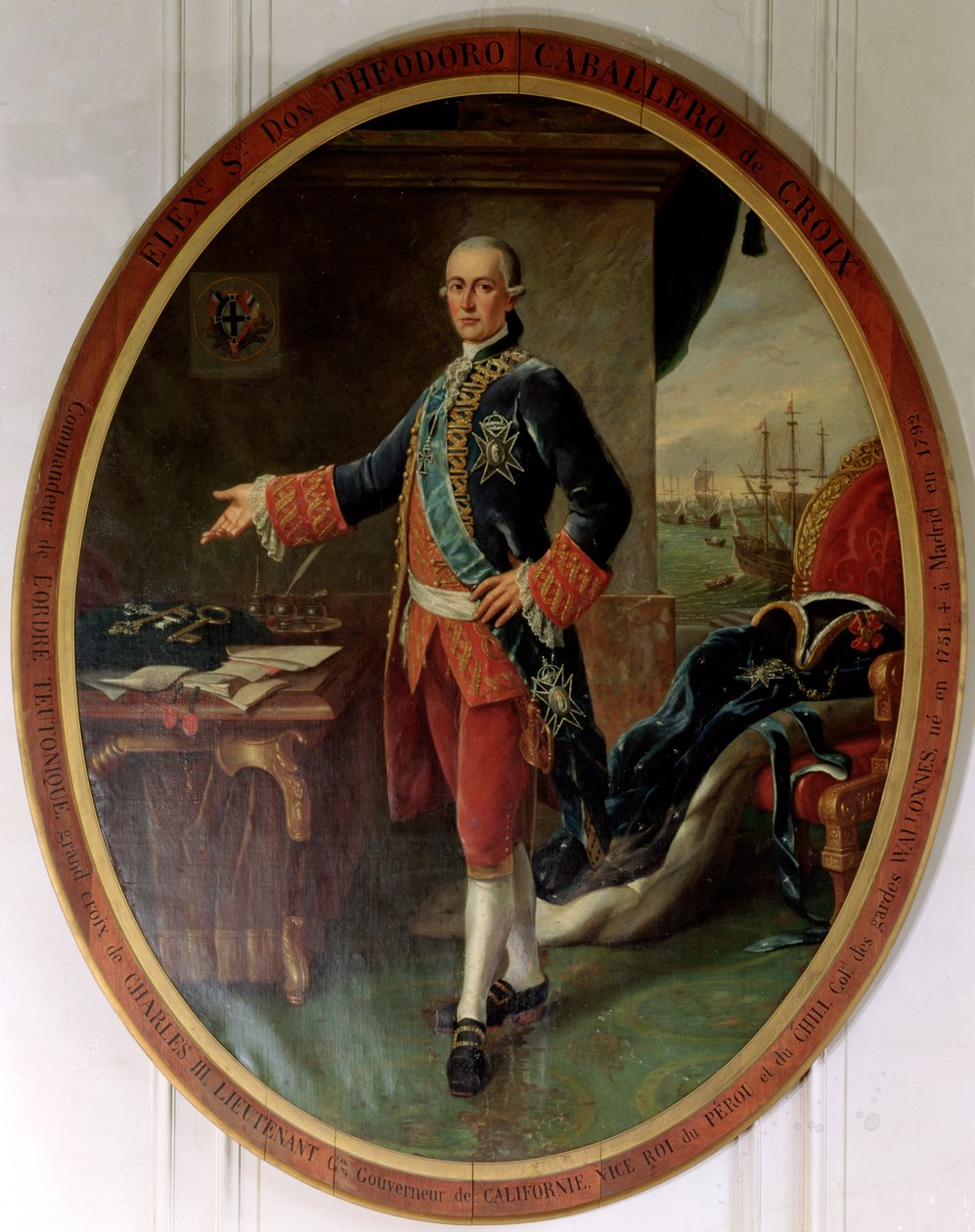 Perun ja Chilen varakuninkaan Caballero Teodoro de Croixin (1730-92) muotokuva tekijältä Spanish School