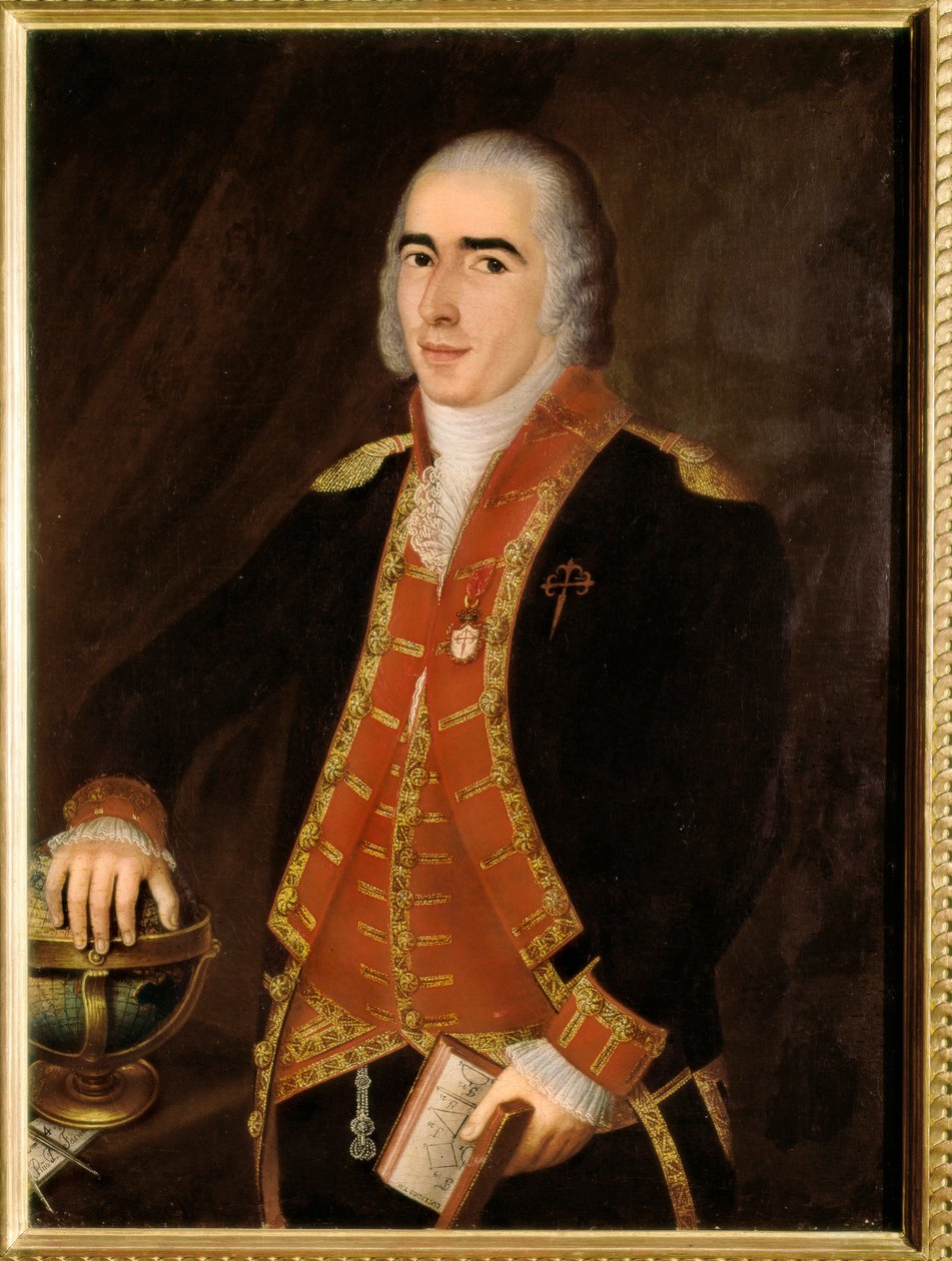 Muotokuva Francisco ALSEDO BUSTAMANTESTA (1758-1805), merimies ja espanjalainen armeija. Anonyymi maalaus espanjalaisesta koulusta. Madrid, merimuseo. tekijältä Spanish School
