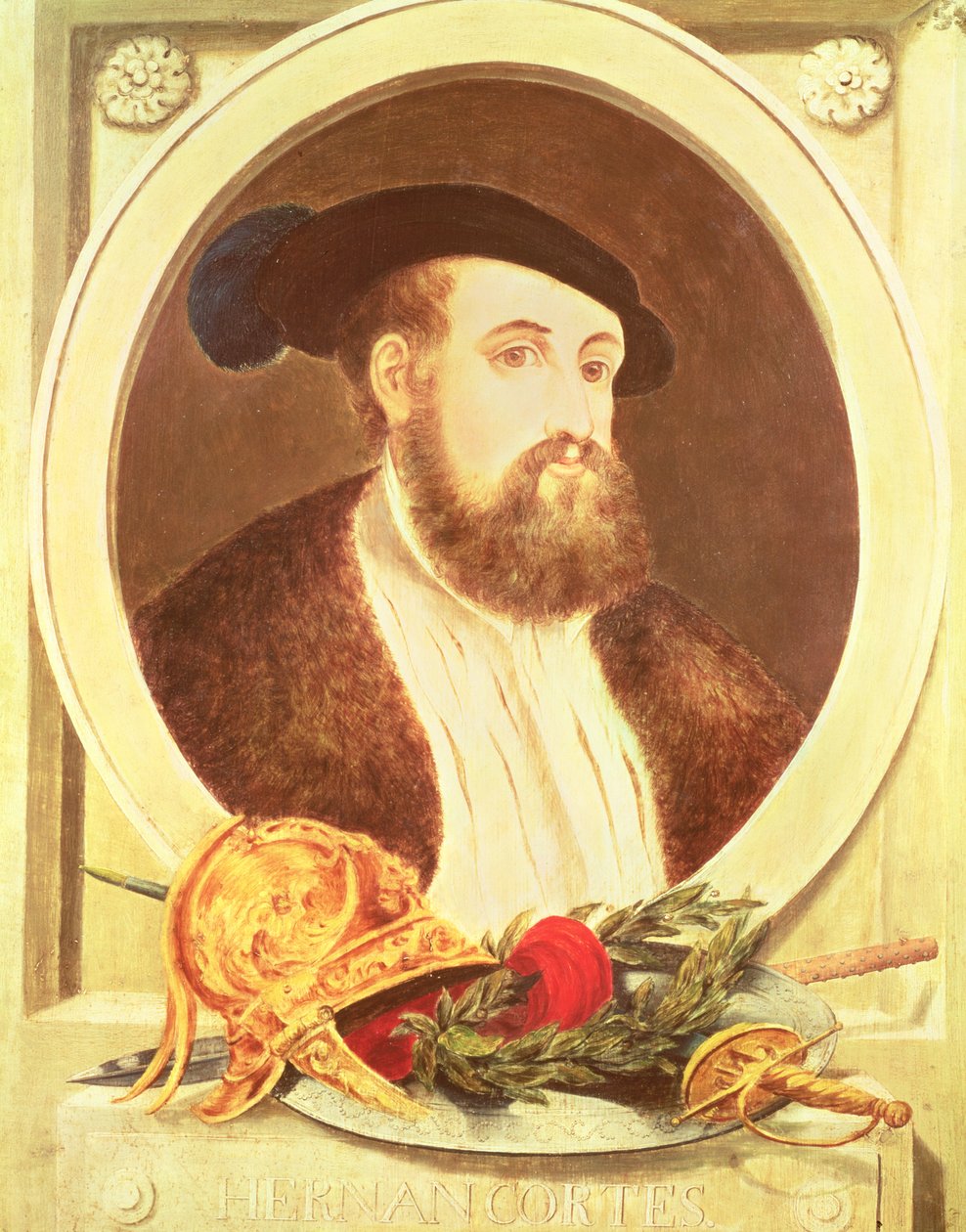 Hernan Cortesin muotokuva (1485-1547) tekijältä Spanish School