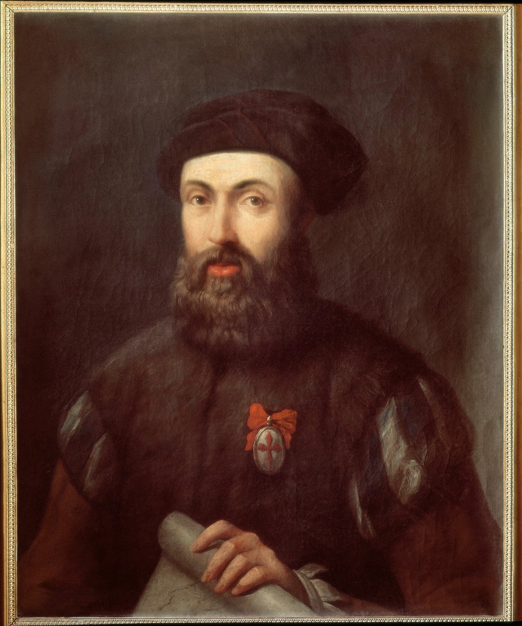 Portugalilaisen navigaattorin ja tutkimusmatkailijan Ferdinand Magellanin muotokuva tekijältä Spanish School