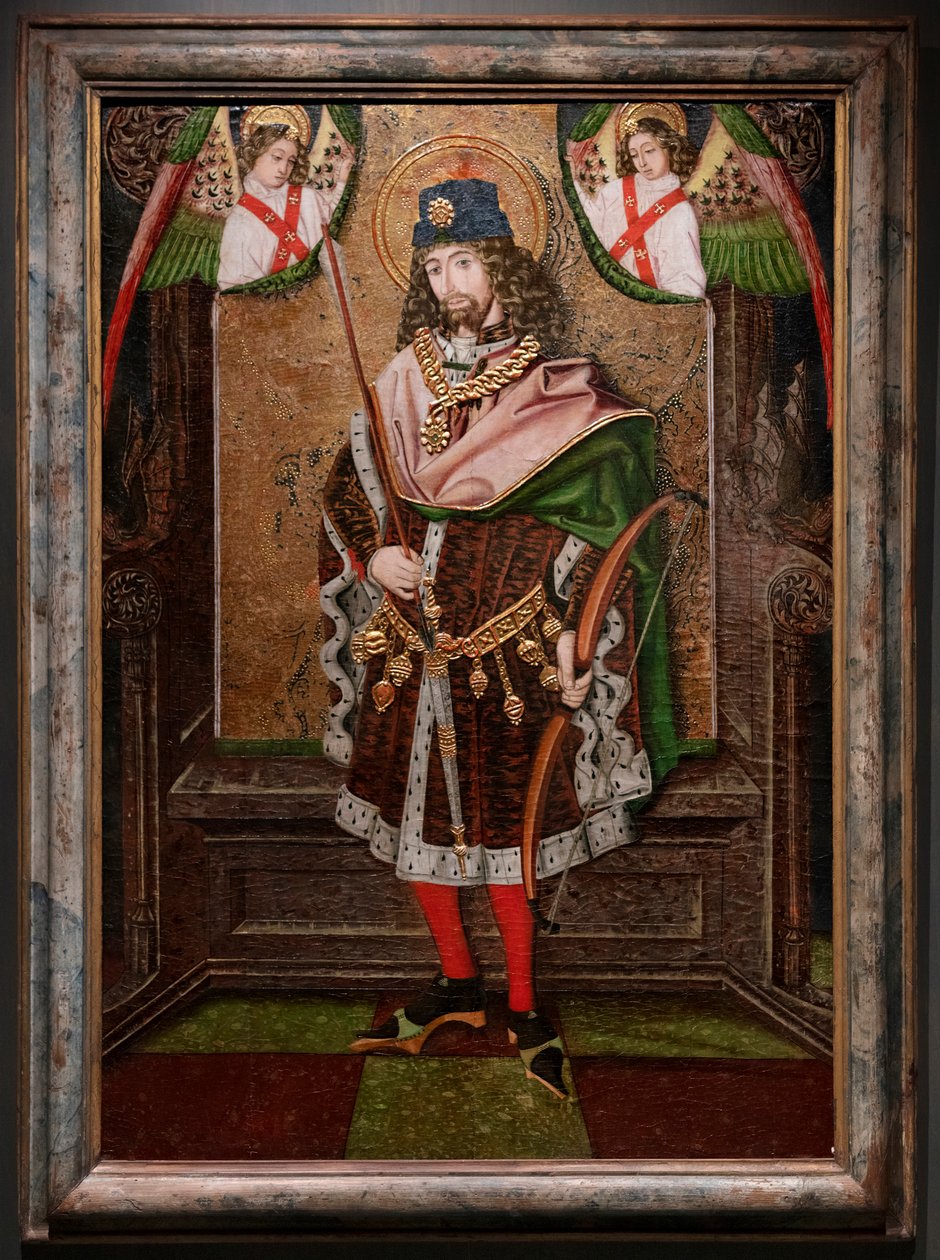 Pyhä Sebastian. Piedratajadan (Zaragoza) seurakuntakirkko. 1400-luku (maalaus) tekijältä Spanish School
