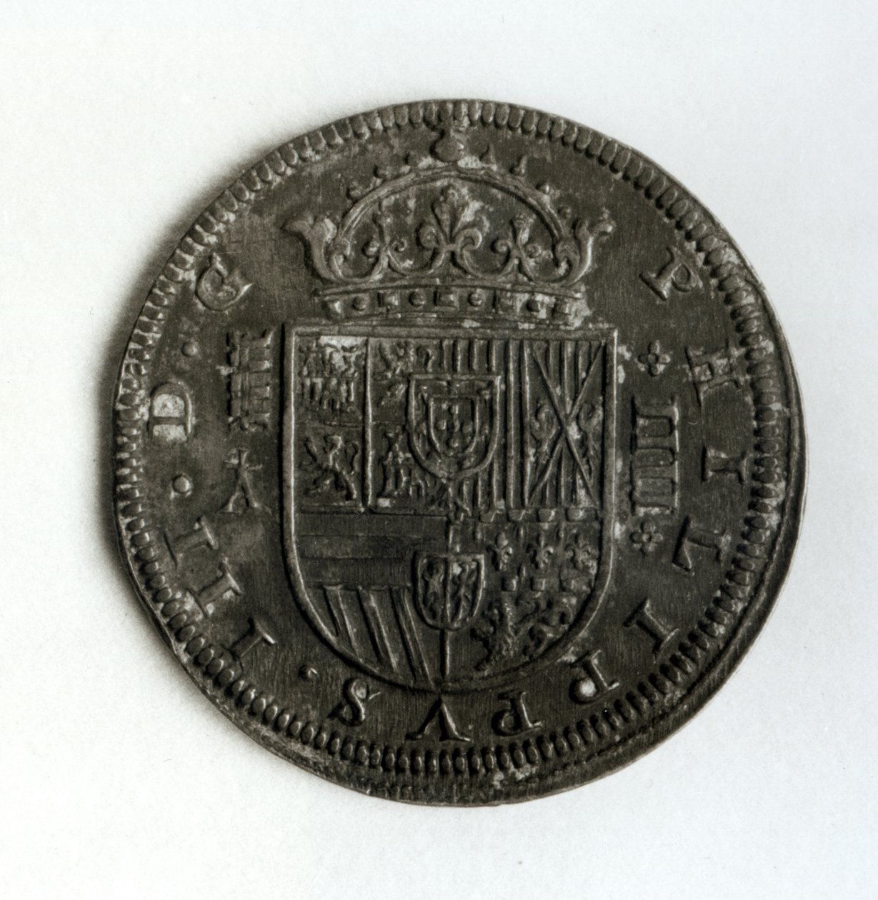 Neljän realen hopeakruunukolikko Espanjan ja Portugalin Philip III:n (1578-1621) hallituskaudelta (hopeaa) tekijältä Spanish School