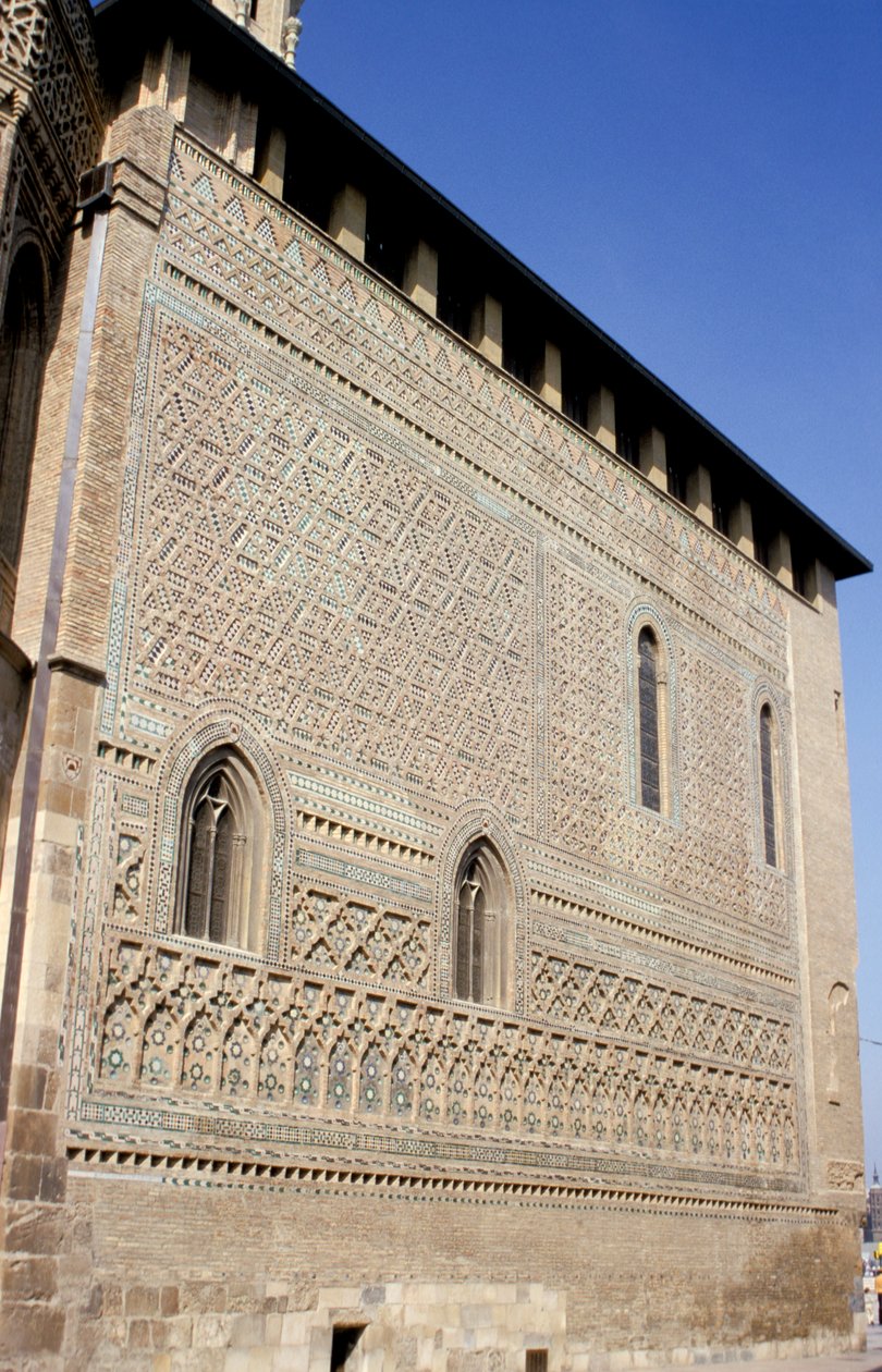 Espanja, Saragossa. La Seo, Mudejar Wall. tekijältä Spanish School
