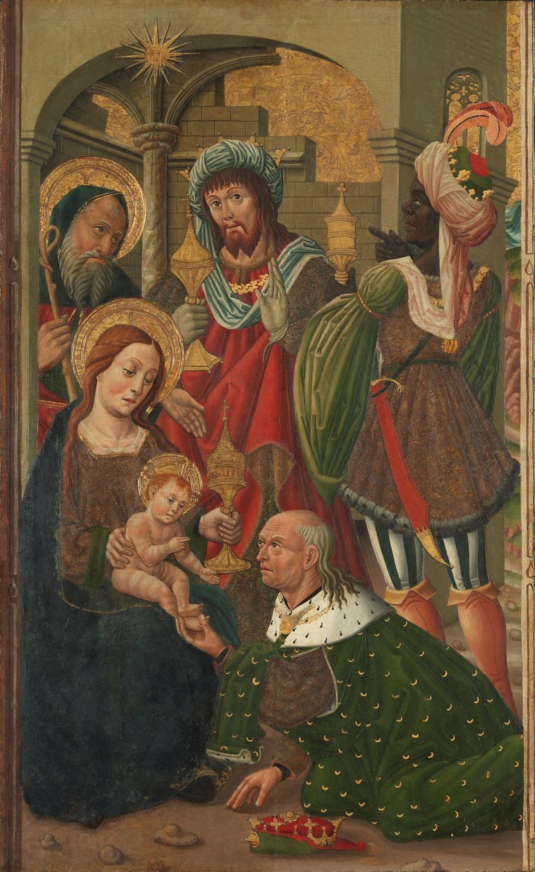 The Adoration of the Kings, n. 1490 (tempera paneelissa) tekijältä Spanish School