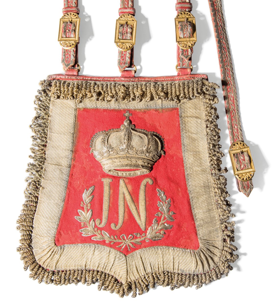 Espanjan kuninkaan Joseph-Napoleon Bonaparten sabretaksi ennen vuotta 1813 (punainen marokkolainen nahka brodeeratuilla kultateoksilla ja kullatuilla messingillä) tekijältä Spanish School