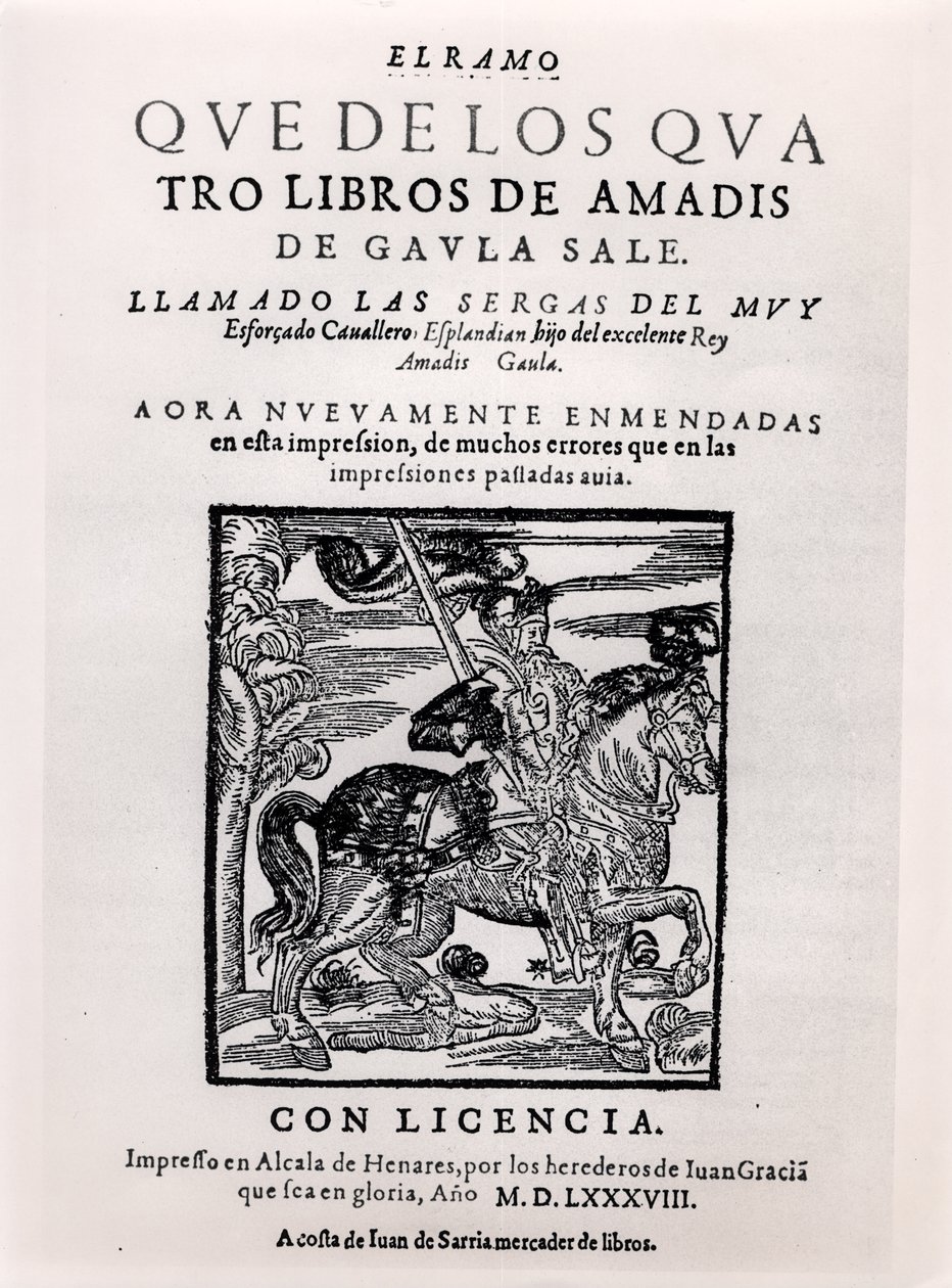 Amadis de Gaulan nimilehti, 1588 tekijältä Spanish School
