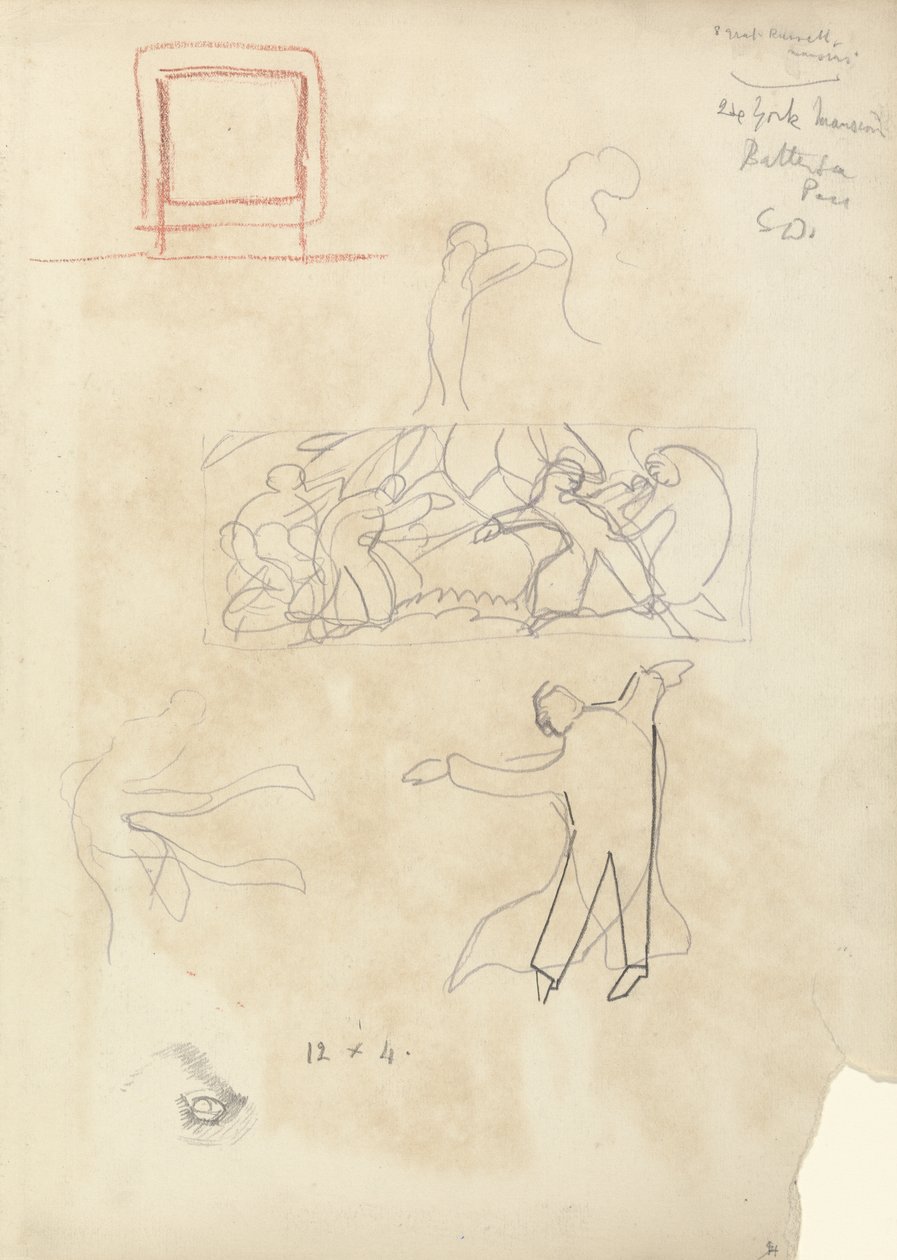 Tutkimus tanssijoista, kultaisen vasikan luolalle (grafiitti) (katso versio 265068) tekijältä Spencer Frederick Gore