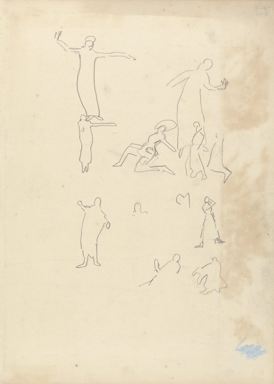 Tutkimus tanssijoista, kultaisen vasikan luolalle (grafiitti) (katso versio 265074) tekijältä Spencer Frederick Gore