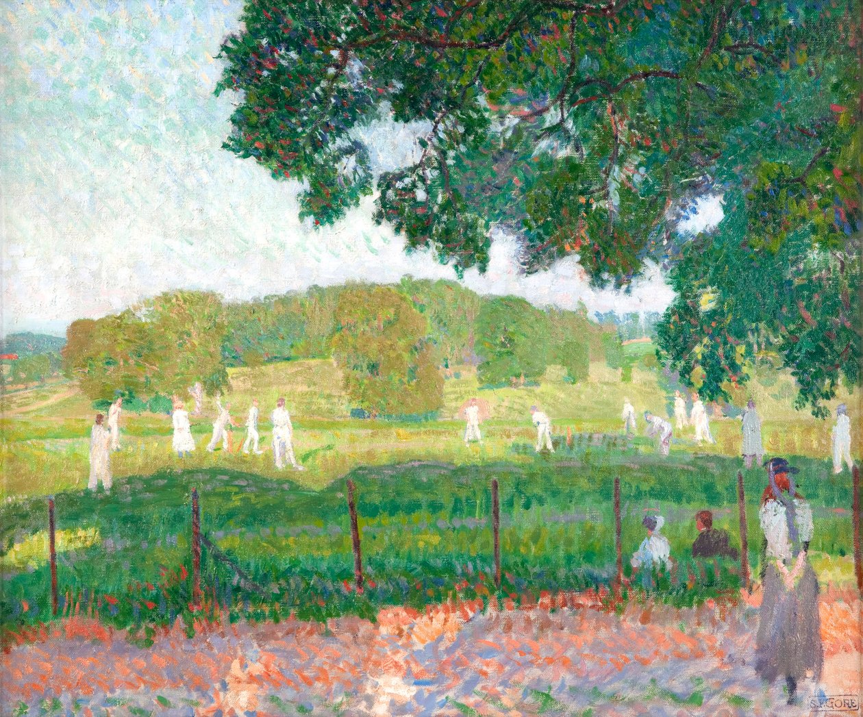Krikettiottelu, 1909 tekijältä Spencer Frederick Gore