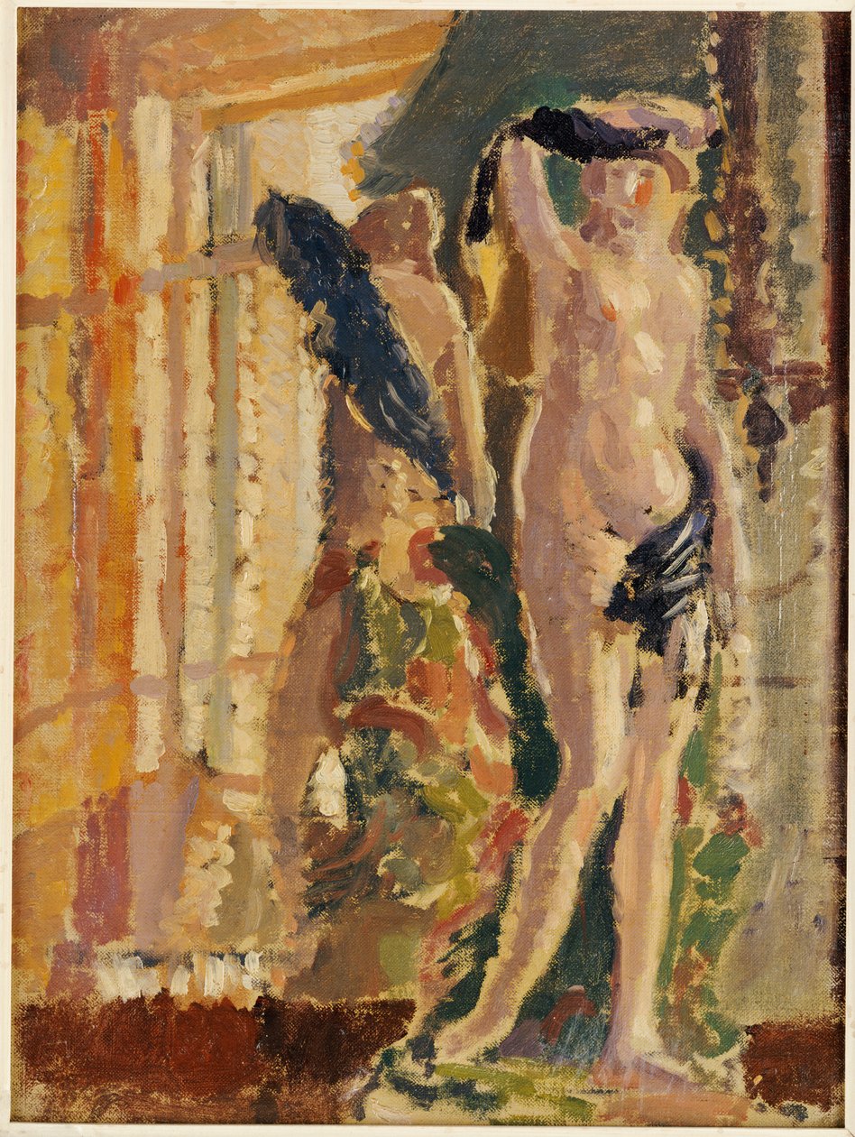 Posliinihahmo peilin ääressä, 1910 tekijältä Spencer Frederick Gore
