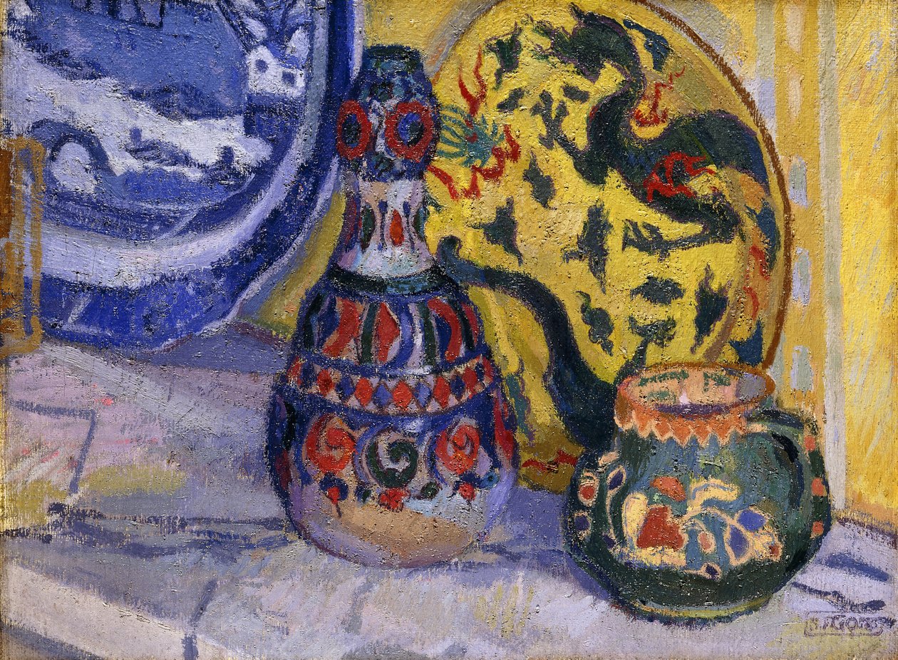 Asetelma itämaisilla hahmoilla, 1913 tekijältä Spencer Frederick Gore