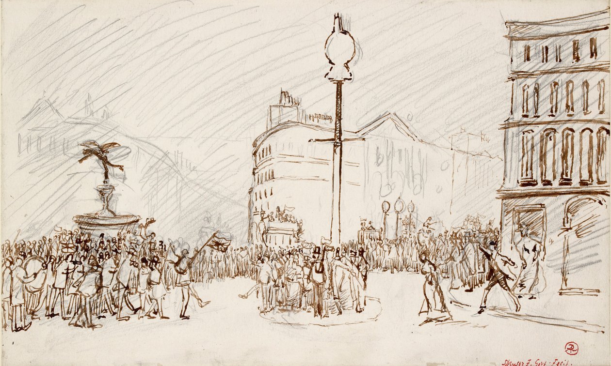 Street Scene - Piccadilly Circus, 1900-luku tekijältä Spencer Gore