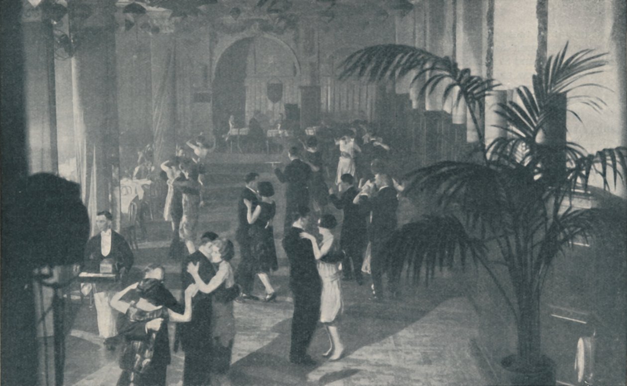 Tanssia, laulua ja illallista Underground Halls of Pleasuressa, n. 1935 tekijältä Sport and General