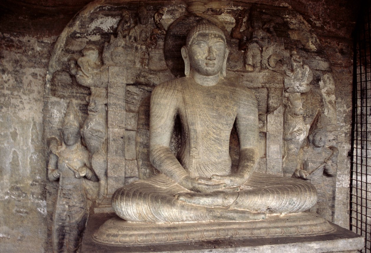 Istuva Buddha, Vijjadharan luola, Gal Vihara (graniitti) tekijältä Sri Lankan