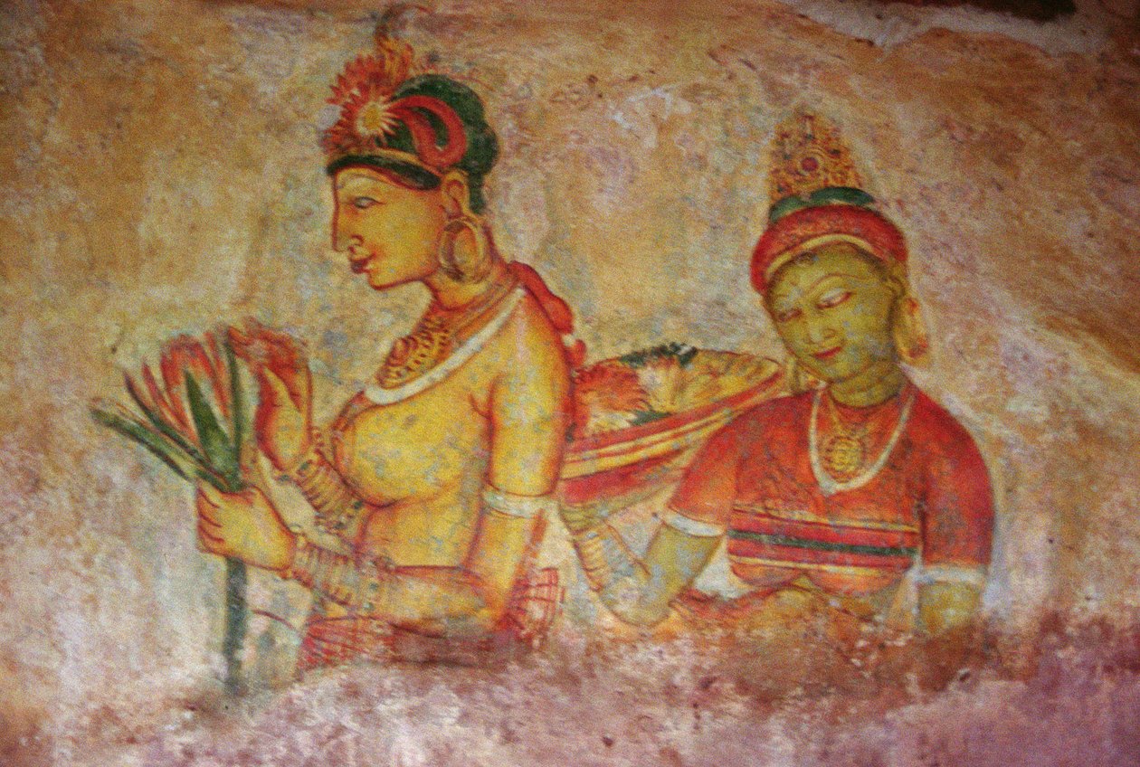 Cloud Damsels, kalliolinnoituksesta (yksityiskohta) tekijältä Sri Lankan School