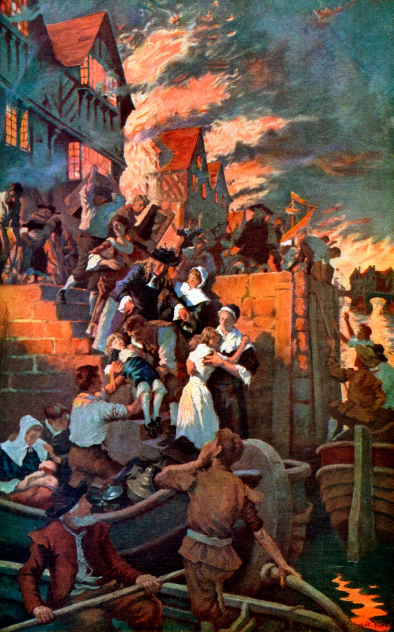 Lontoon suuri palo vuonna 1666, vuonna 1920 tekijältä Elizabeth Adela Stanhope Forbes