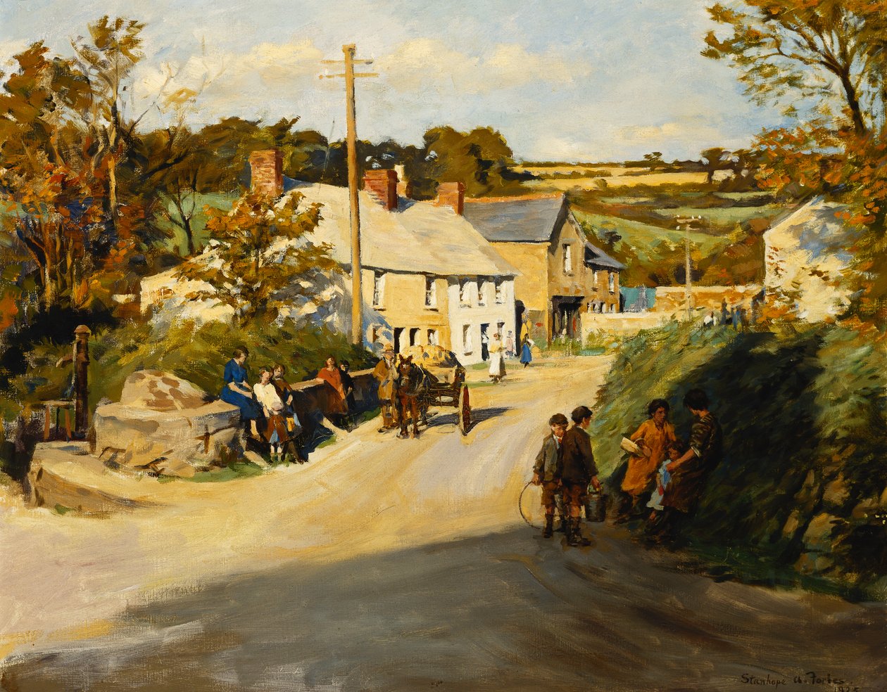 Cornish Village tekijältä Stanhope Alexander Forbes