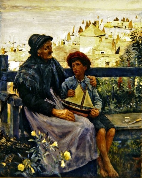 Son of the Sea (öljy kankaalle) tekijältä Stanhope Alexander Forbes