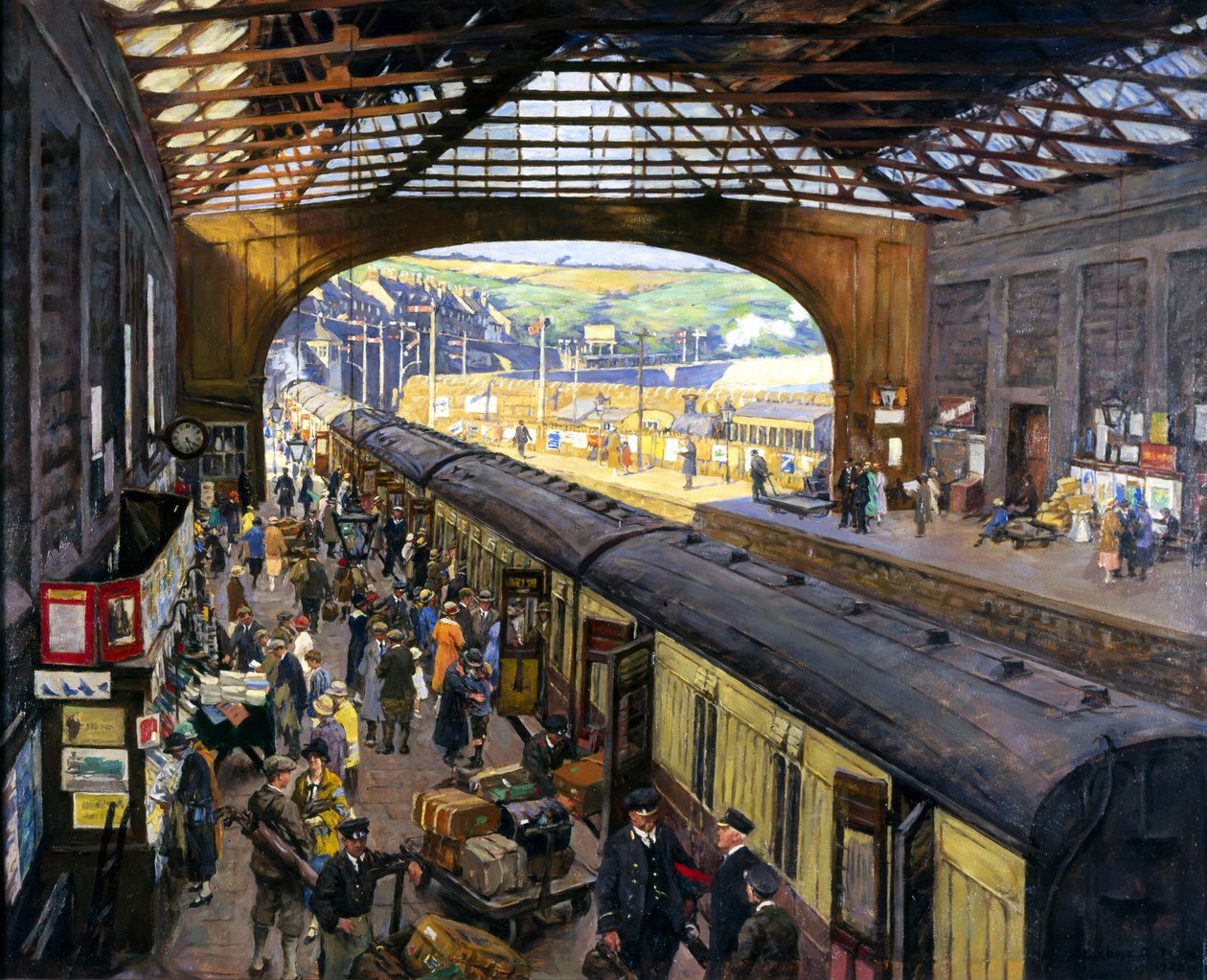 Terminus, Penzancen asema, Cornwall tekijältä Stanhope Alexander Forbes