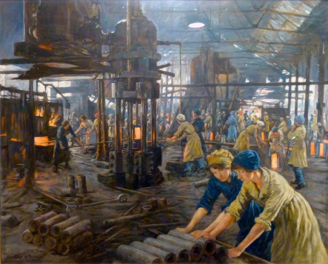 Sotatarvikkeiden tytöt tekijältä Stanhope Forbes