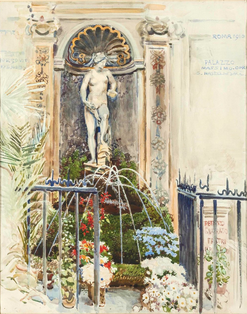 Suihkulähde Palazzo Massimossa Roomassa tekijältä Stanisaw Masowski