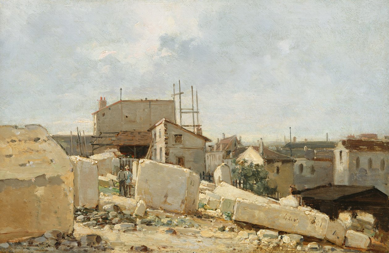 Maanrakennustyöt Caenissa tekijältä Stanislas Victor Edouard Lepine