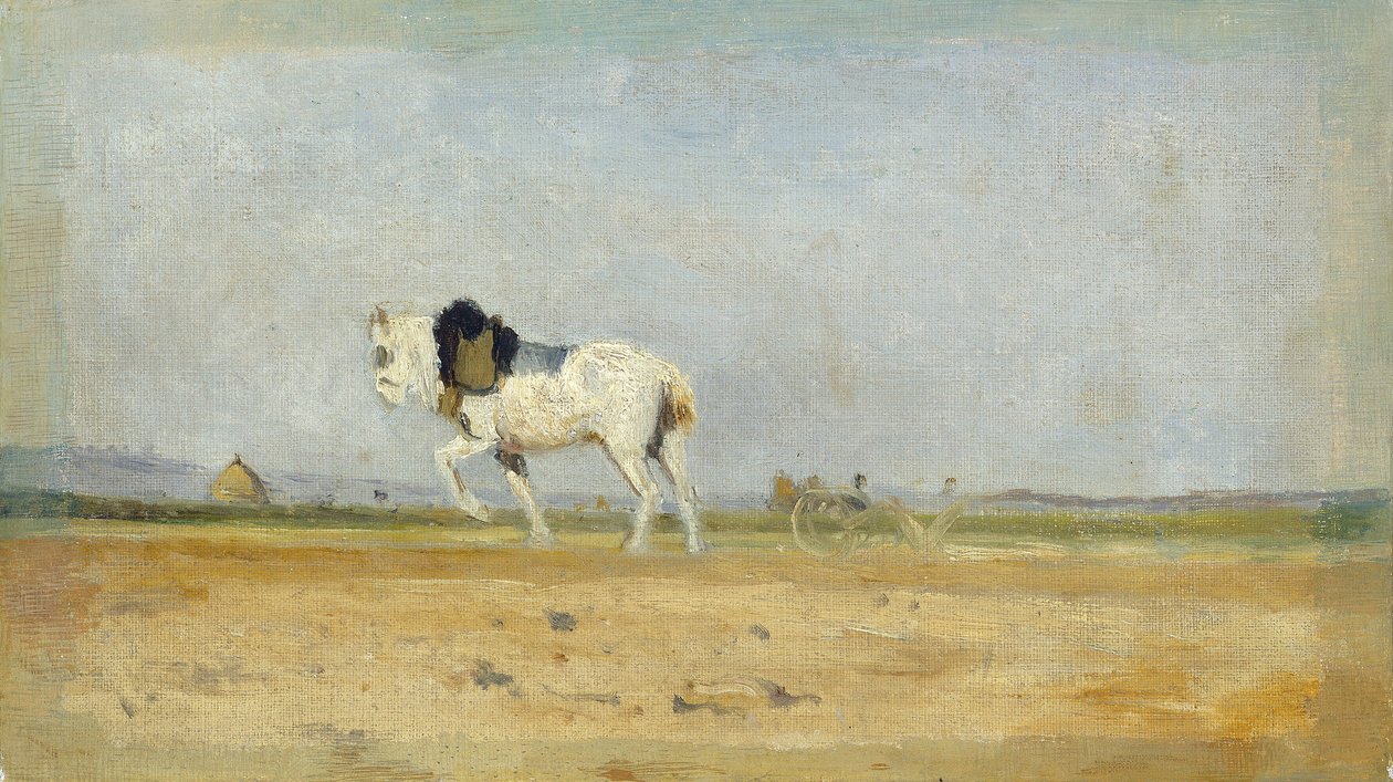 Aura hevonen pellolla, 18701874. tekijältä Stanislas Lepine