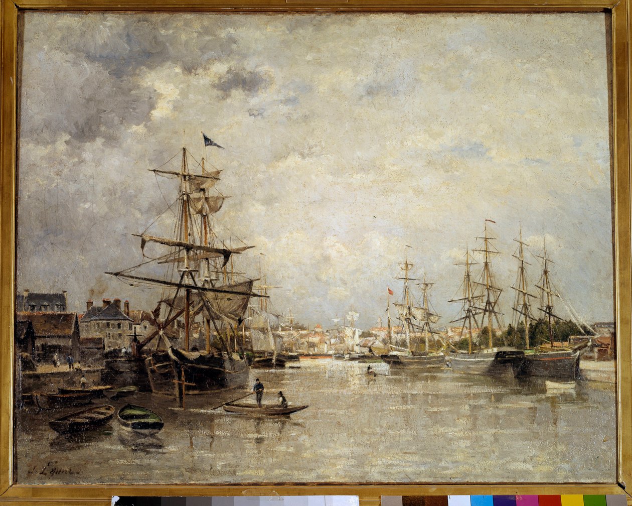 Stanislas Lepinen (1835-1892) maalaus Caenin satamasta 1859 su. 0,72 x 0,91 m Pariisi, Orsay-museo tekijältä Stanislas Victor Edouard Lepine