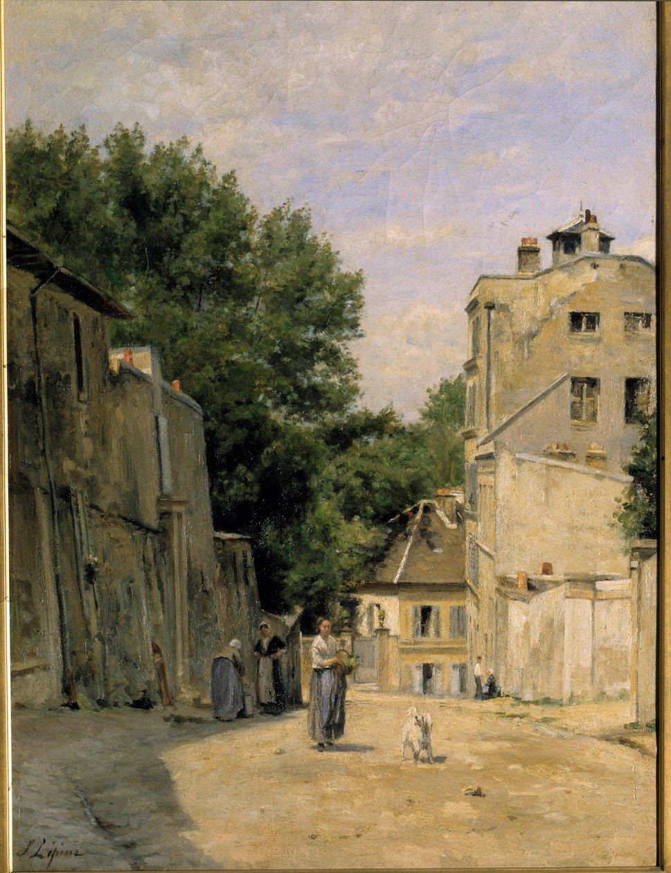 Montmartre, rue Saint Vincent Stanislas Lepinen maalaus (1835-1892). 1800-luvulla. Himmeä. 0,67x0,48 m. Pariisi, Musee d