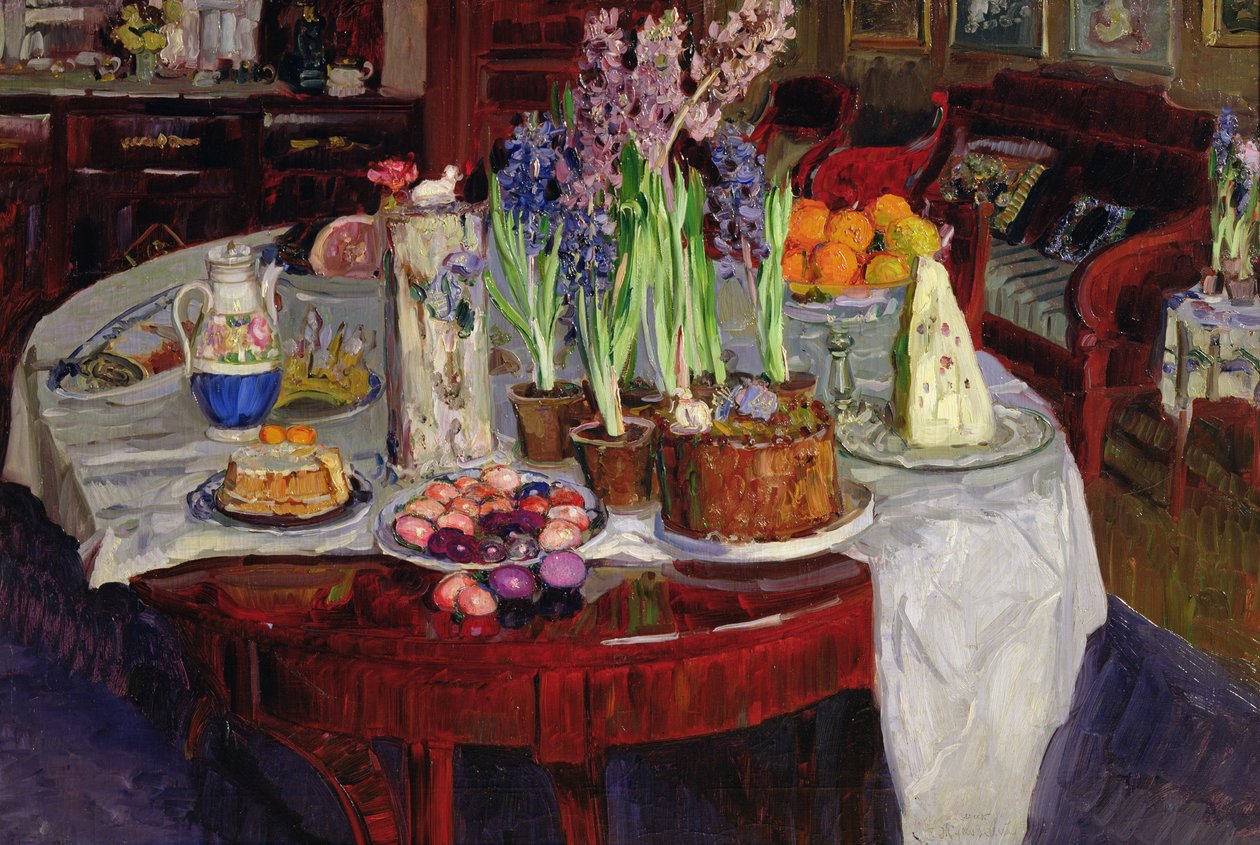 Pääsiäispöytä, 1915 tekijältä Stanislav Julianovic Zukovskij