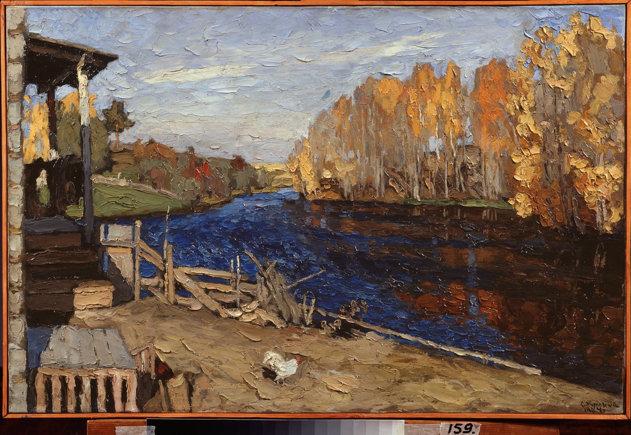 Syksy. Stanislav Julianovich Zhukovsky (Žukovski) (1873-1944) maalaus, öljy kankaalle tekijältä Stanislav Joulianovitch Joukovski