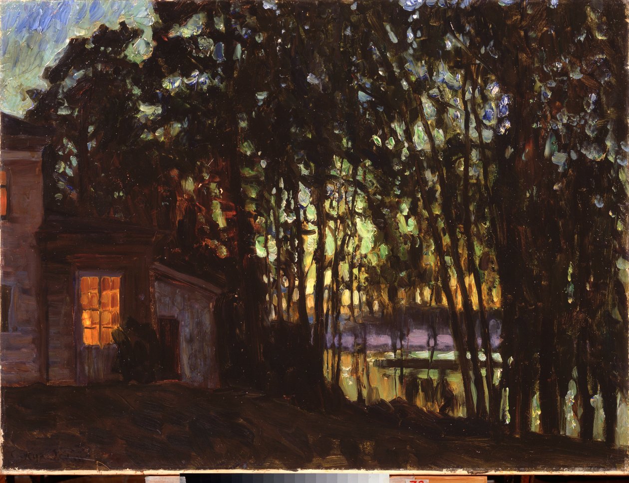 Heinäkuun yö. Stanislav Julianovich Zhukovsky (Žukovski) (1873-1944) maalaus, öljy kankaalle tekijältä Stanislav Joulianovitch Joukovski