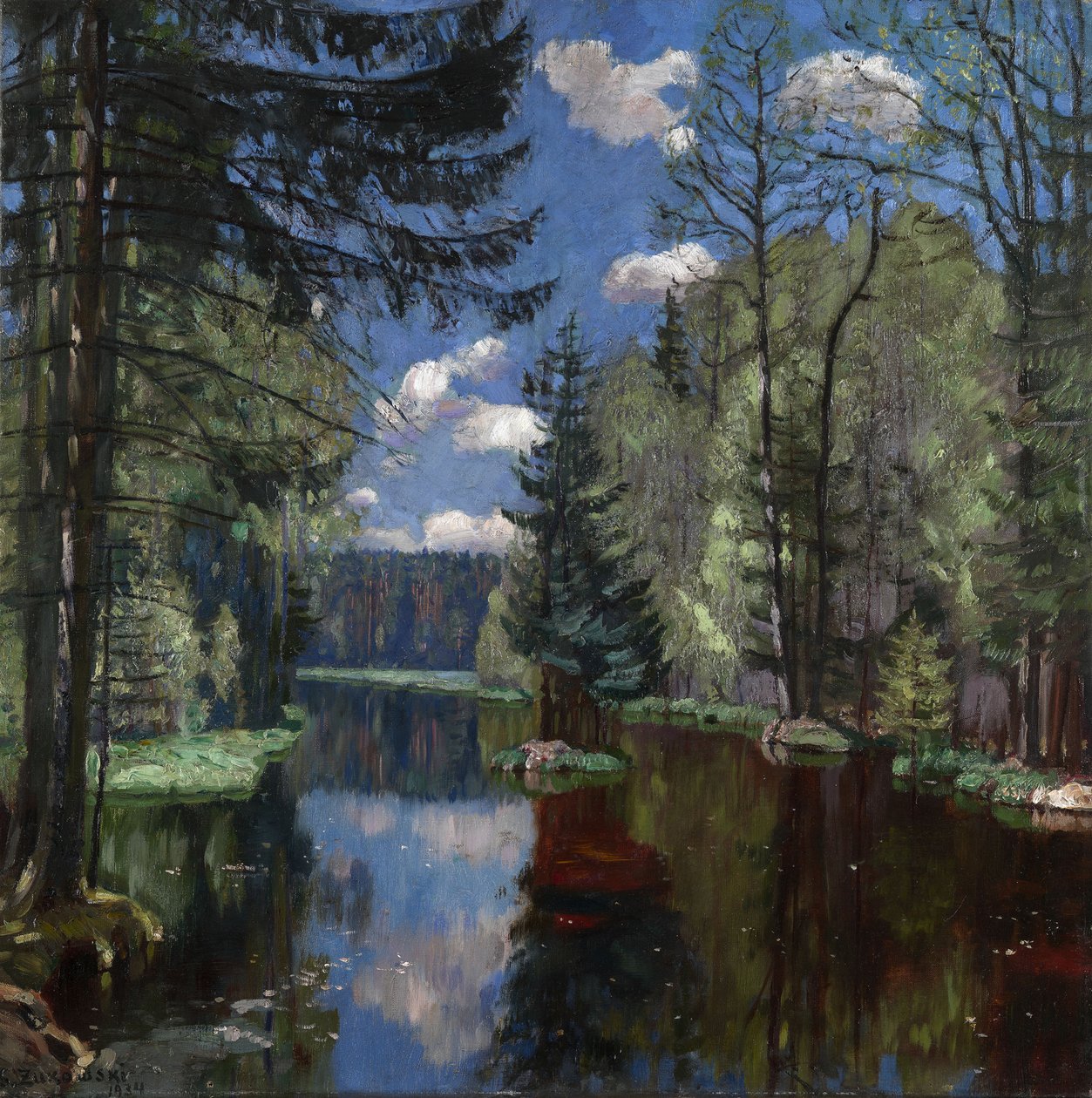 Forest Lake, 1934 tekijältä Stanislav Julianovic Zukovskij