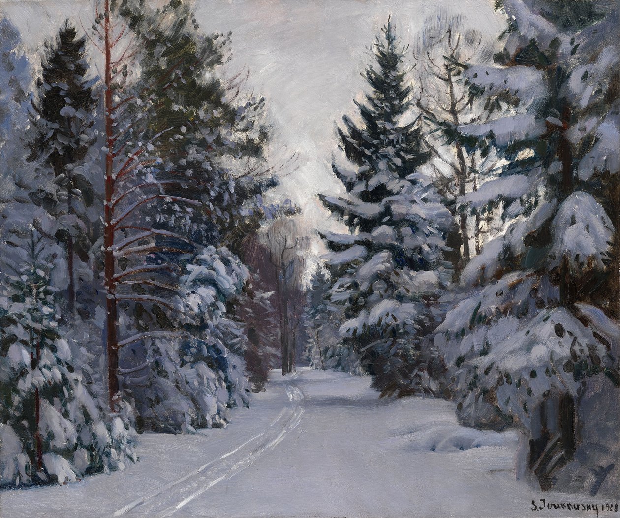 Jäljet lumessa, 1928 tekijältä Stanislav Julianovic Zukovskij