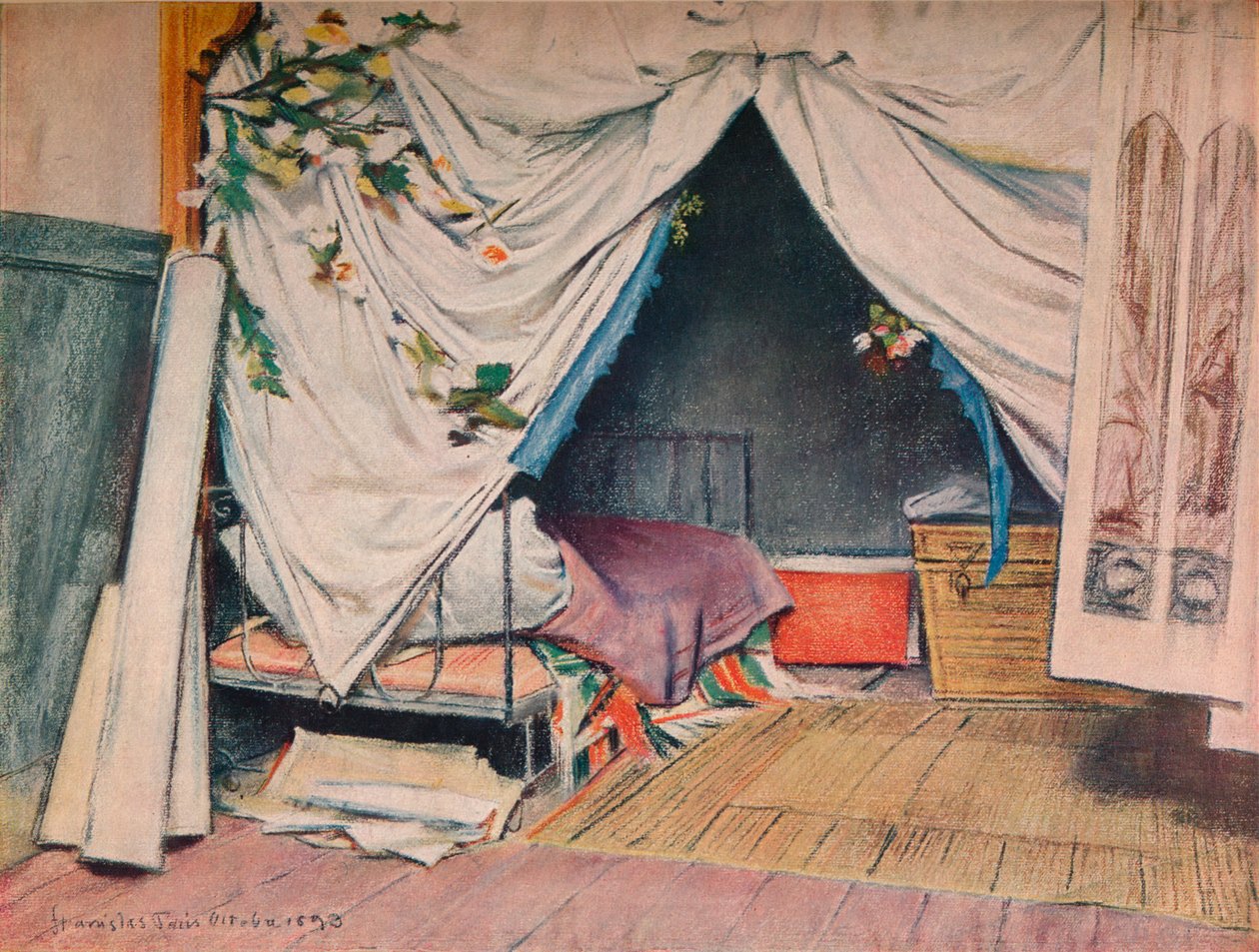 The Artists Paris Studio, 1893 tekijältä Stanislaw Wyspianski