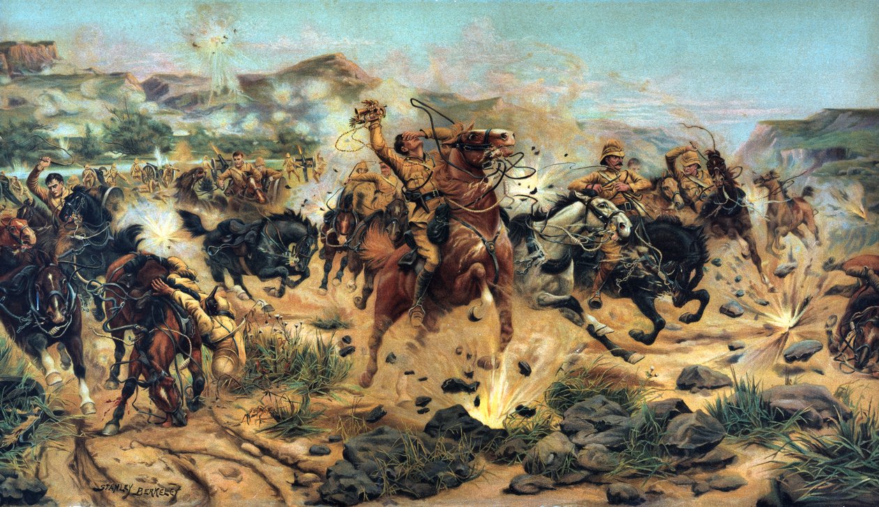 Saving the Guns at Colenso, 1899 (chromolitho) tekijältä Stanley Berkeley