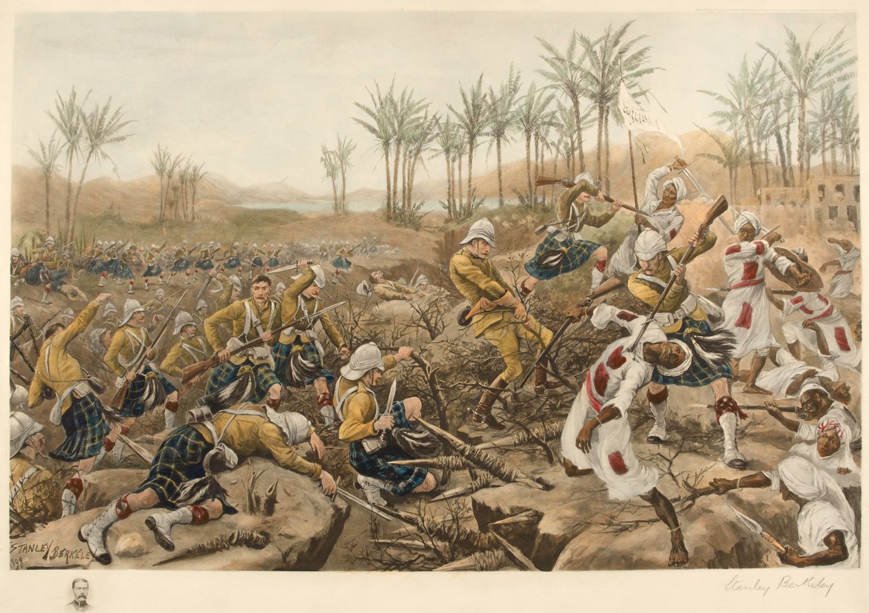 Cameron Highlanders ryöstössä, Atbara, 8. huhtikuuta 1898 (valokuva) tekijältä Stanley Berkeley