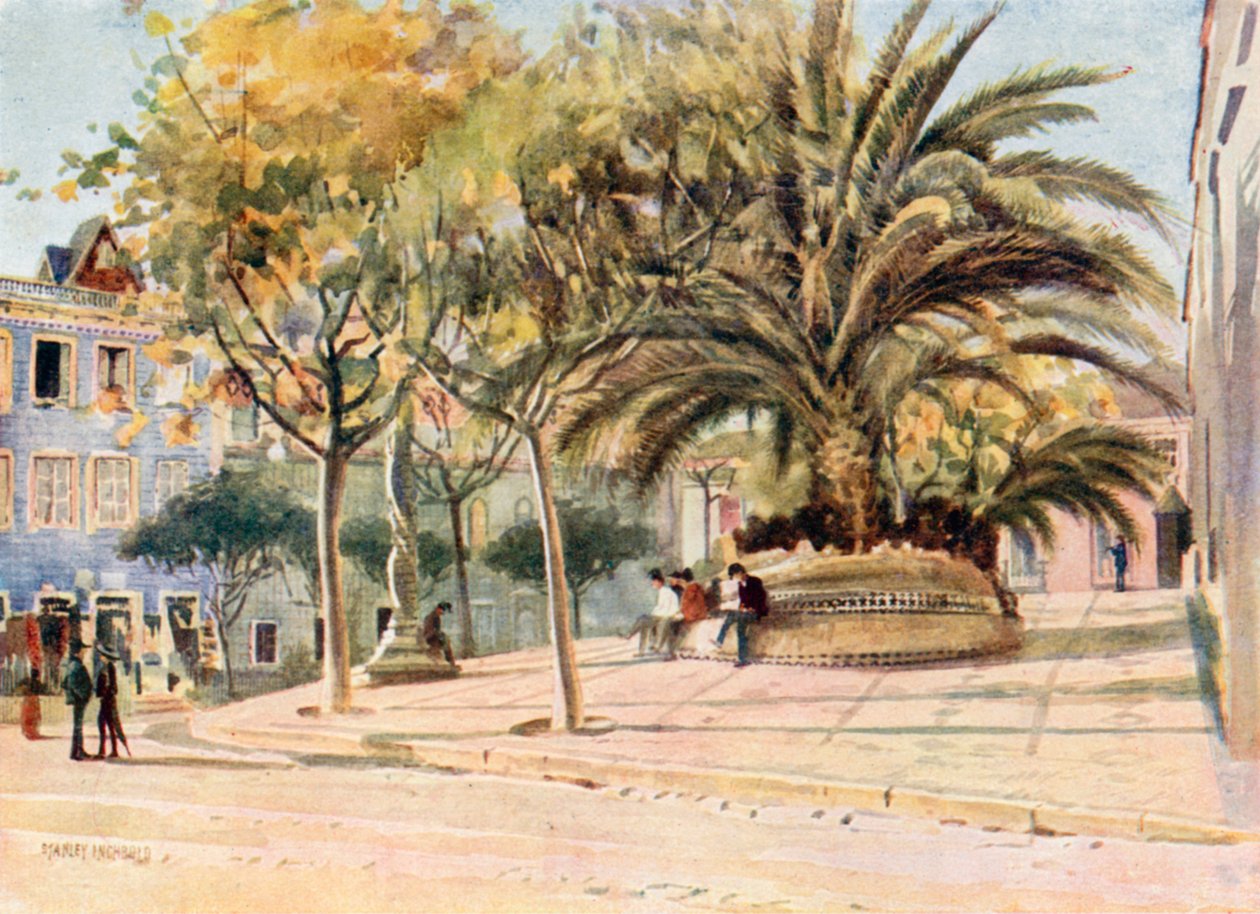 Largo da Rainha d Amelia, Cintra (värilitra) tekijältä Stanley Inchbold