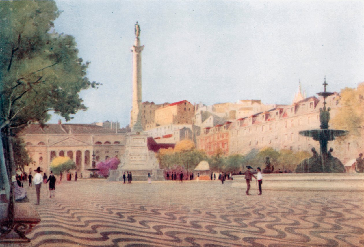 Praca de Dom Pedro. (Rolling-Motion Square) (värilitografia) tekijältä Stanley Inchbold