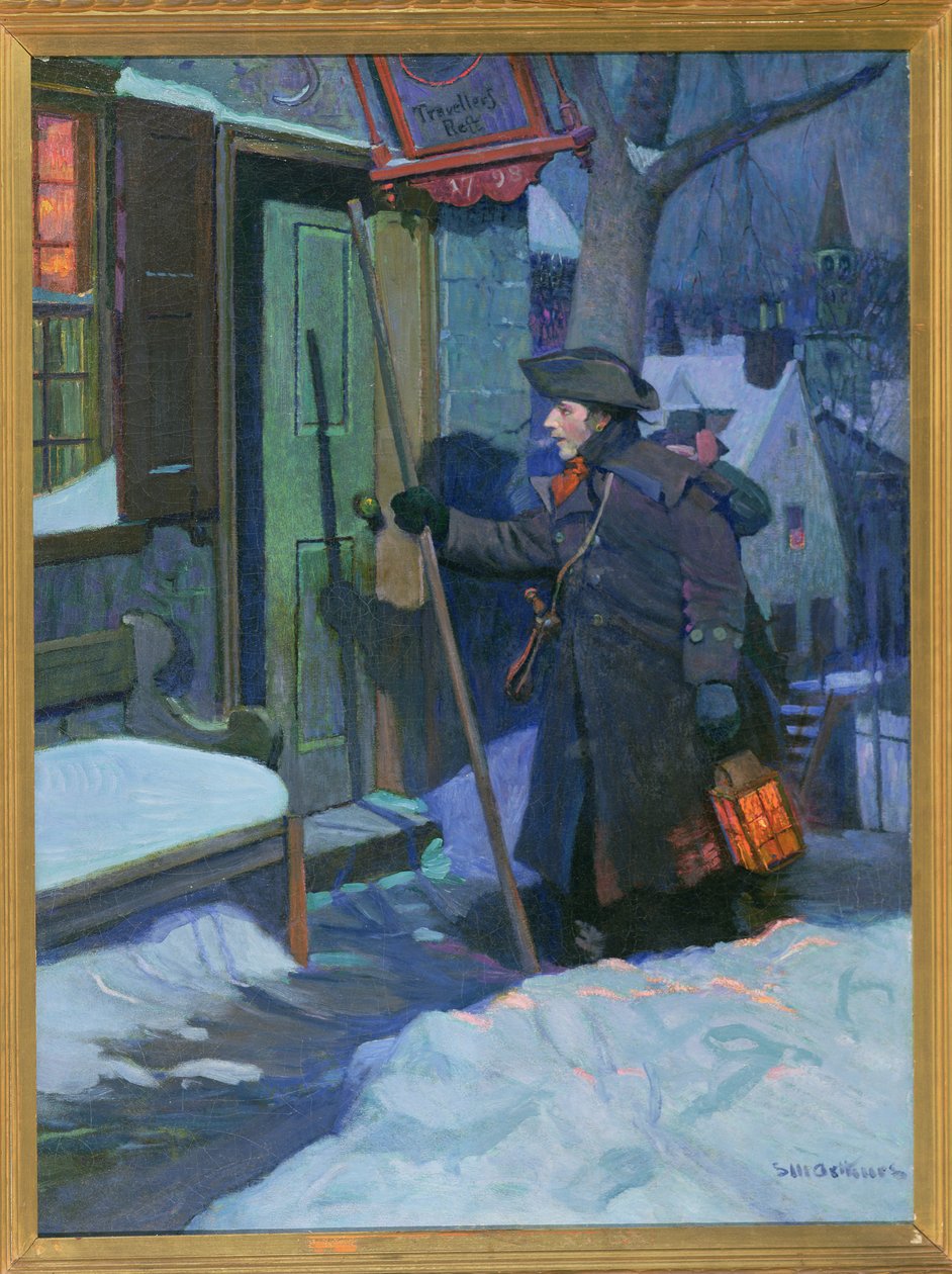 Uudenvuodenaatto (tai Yövartio) (öljy kankaalle) tekijältä Stanley Massey Arthurs