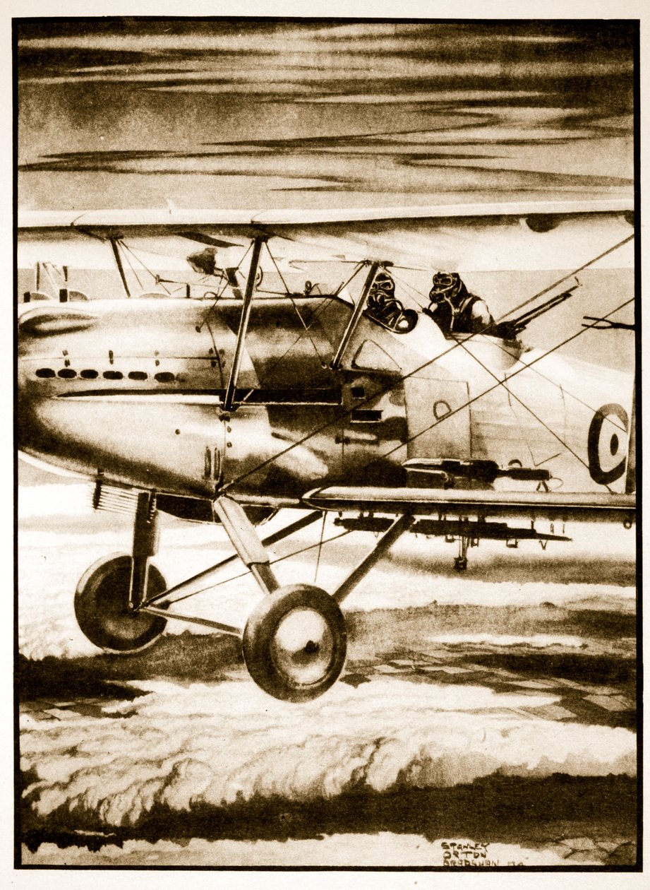 Korkeat fliers, kuvitus John Hamiltonin Flying Memoriesista tekijältä Stanley Orton Bradshaw