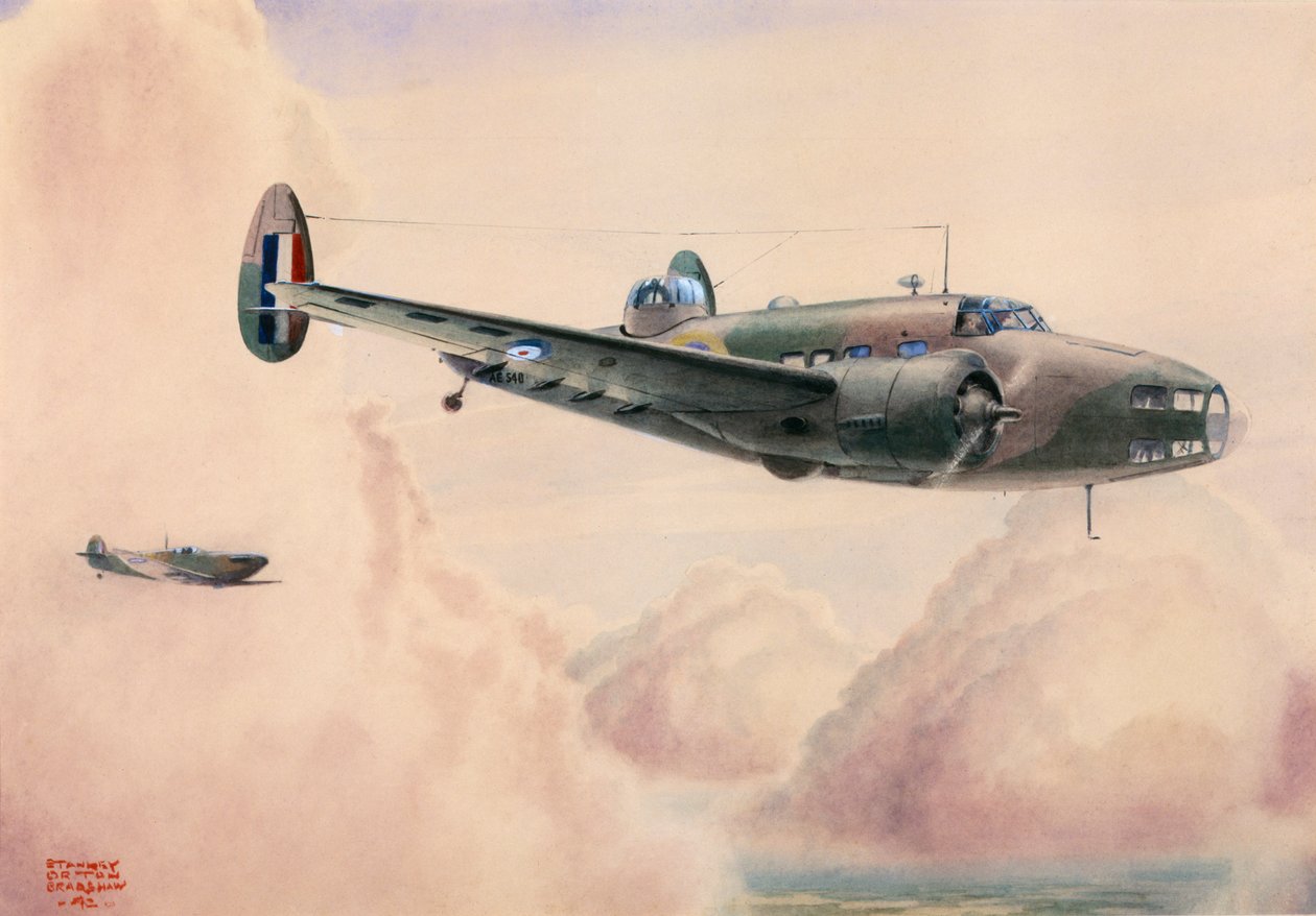 Hudson Light Bomber lennossa tekijältä Stanley Orton Bradshaw