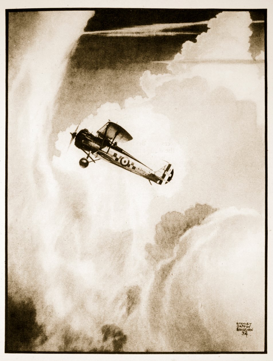 Tavannut. lento, kuvitus John Hamiltonin Flying Memoriesista tekijältä Stanley Orton Bradshaw