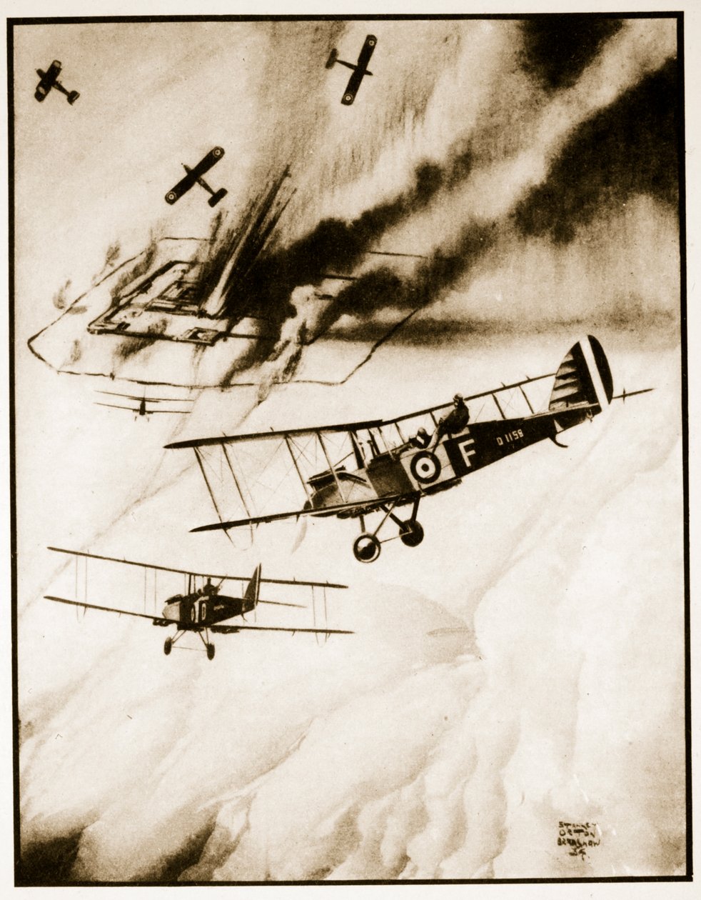 Hullun mullan hillitseminen, kuvitus John Hamiltonin "Flying Memoriesista". tekijältä Stanley Orton Bradshaw