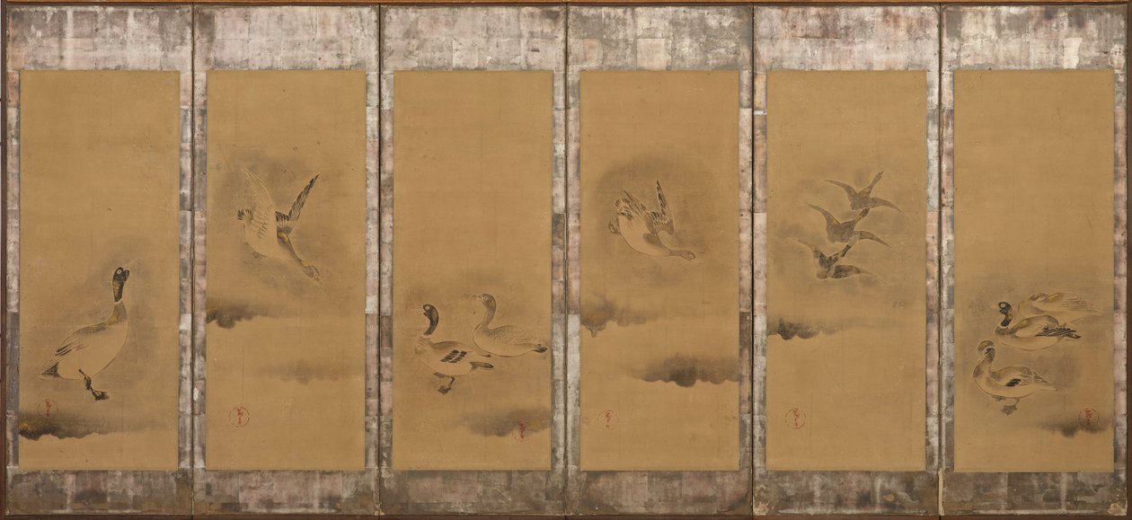Oques salvatges, període Momoyama o Edo, 1568-1615. finlandès tekijältä Sôtatsu