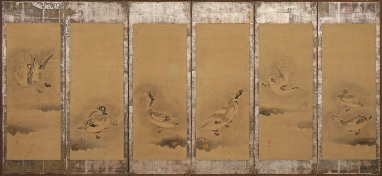 Villihanhet, Momoyama- tai Edo-kausi, 1568-1640. tekijältä Sôtatsu