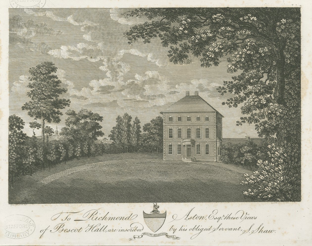 Bescot Hall: kaiverrus ja [1800-luvun loppu] tekijältä Stebbing Shaw
