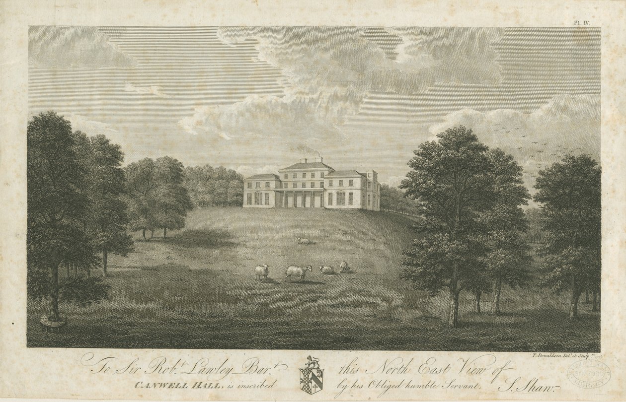 Canwell Hall: kaiverrus, 1797 tekijältä Stebbing Shaw